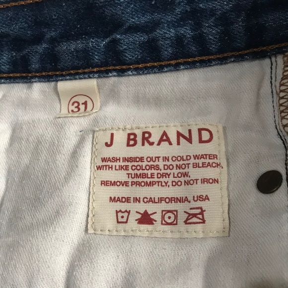 J Brand Mako Distressed Cuffed Denim Shorts Sz 31 - Picture 13 of 15